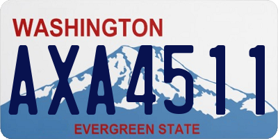 WA license plate AXA4511