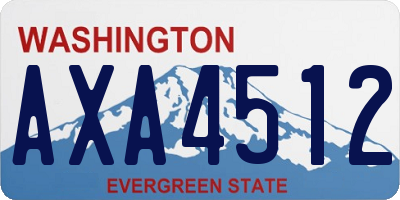 WA license plate AXA4512