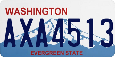 WA license plate AXA4513