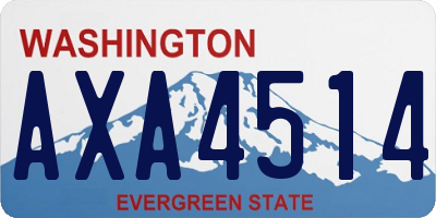 WA license plate AXA4514