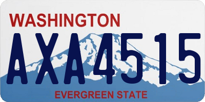 WA license plate AXA4515