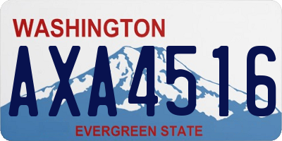WA license plate AXA4516