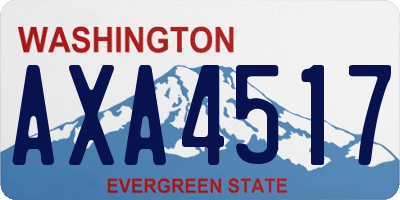 WA license plate AXA4517