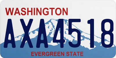 WA license plate AXA4518