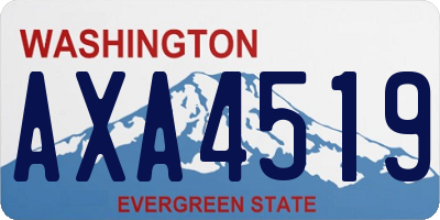WA license plate AXA4519