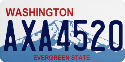 WA license plate AXA4520