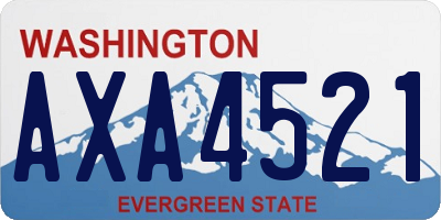 WA license plate AXA4521