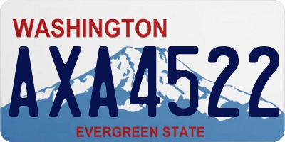 WA license plate AXA4522