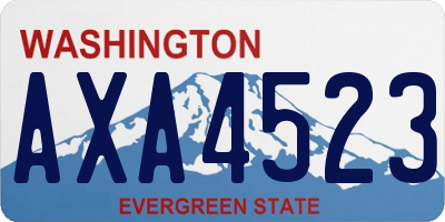 WA license plate AXA4523