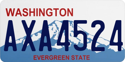 WA license plate AXA4524