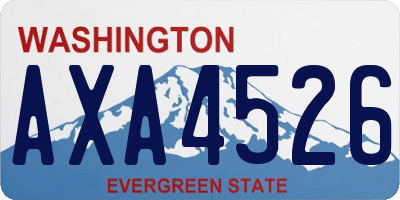 WA license plate AXA4526