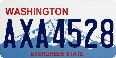 WA license plate AXA4528