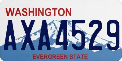 WA license plate AXA4529