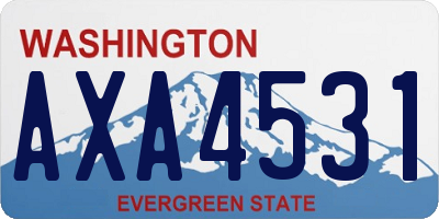 WA license plate AXA4531