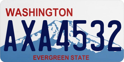 WA license plate AXA4532
