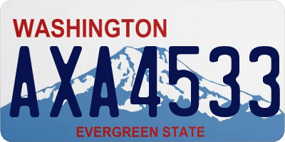 WA license plate AXA4533