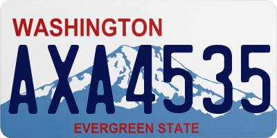 WA license plate AXA4535