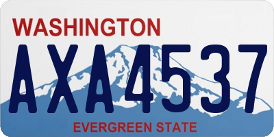 WA license plate AXA4537