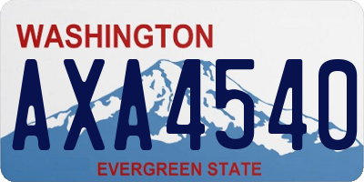 WA license plate AXA4540