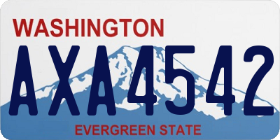 WA license plate AXA4542