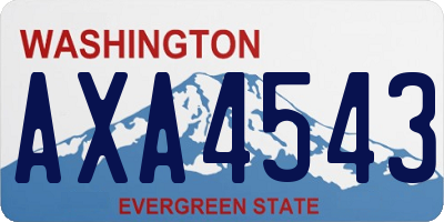WA license plate AXA4543