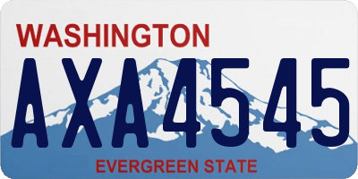 WA license plate AXA4545
