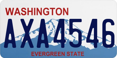 WA license plate AXA4546