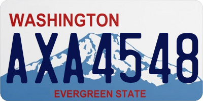 WA license plate AXA4548
