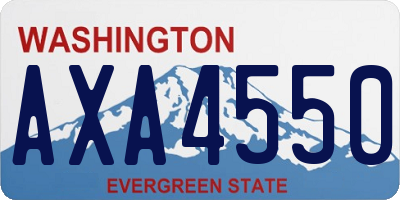 WA license plate AXA4550