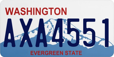 WA license plate AXA4551