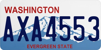 WA license plate AXA4553