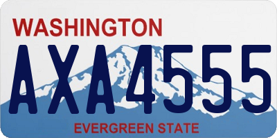WA license plate AXA4555