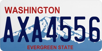 WA license plate AXA4556
