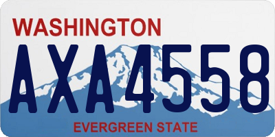 WA license plate AXA4558
