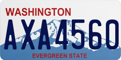 WA license plate AXA4560