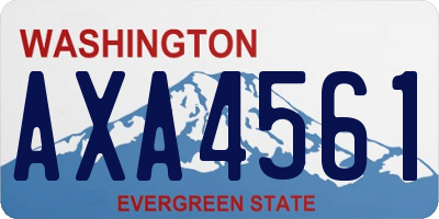 WA license plate AXA4561