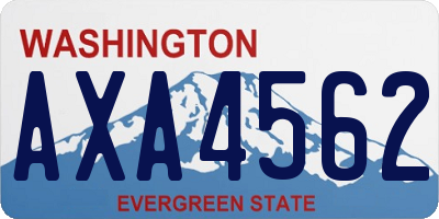 WA license plate AXA4562