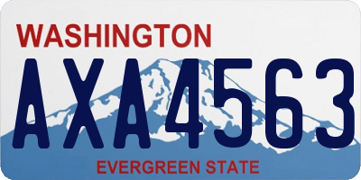 WA license plate AXA4563