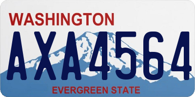 WA license plate AXA4564