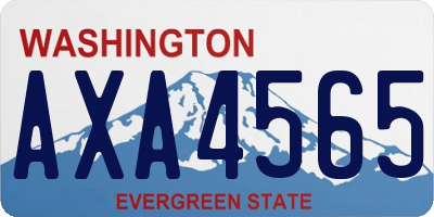 WA license plate AXA4565