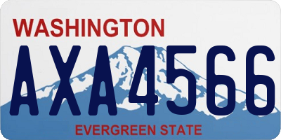 WA license plate AXA4566