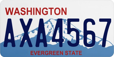 WA license plate AXA4567