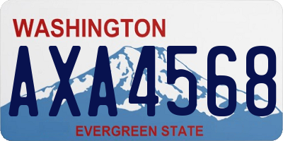 WA license plate AXA4568