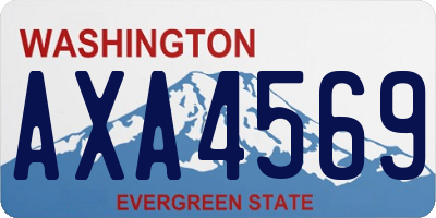 WA license plate AXA4569
