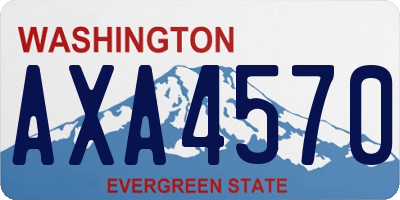 WA license plate AXA4570