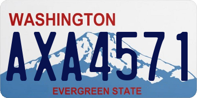 WA license plate AXA4571