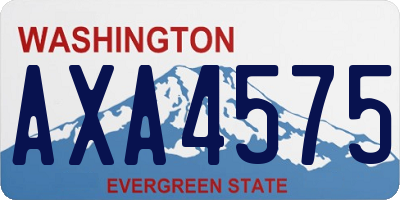 WA license plate AXA4575