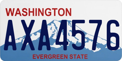WA license plate AXA4576