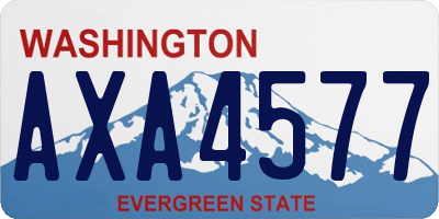WA license plate AXA4577