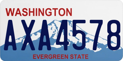 WA license plate AXA4578